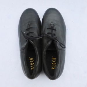 Bloch Tap Dance Black Leather Shoes Unisex Lace Up